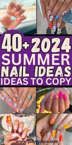 summer nails, summer nail ideas, summer nail inspo, summer beach nails