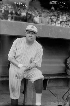 Babe Ruth, New York, photographed by the Bain News Service in 1921. Photographed on 5x7 glass plate negative. American League, Donald, Best Baseball Player, Baseball League, Baseball Classic