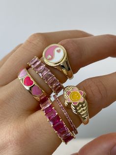 Evry Jewels pink rings Jewellery, Piercing, Jewellery Rings, Jewelry, Jewelry Inspo, Funky Jewelry, Jewelry Rings, Jewelry Accessories, Jewels