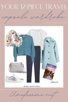 Pack lighter and smarter with a 12-piece travel capsule wardrobe. Color-coordinated travel capsule ideas. Capsule wardrobes by seasonal color palettes. Minimalist Wardrobe, New Outfits, Timeless Fashion, Wardrobe Outfits, Wardrobe, Modern Classic Style