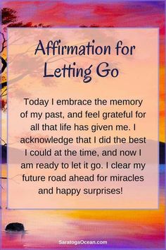 an affirmation for letting go poem