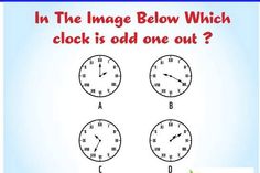 Find the Odd one Odds, Clock, Wall, Wall Clock