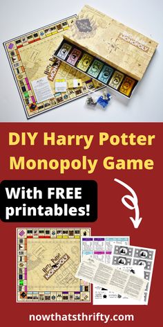 harry potter monopoly game with free printables