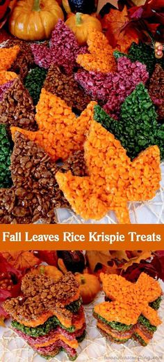 Fall leaves rice crispy treats Muffin, Fall Treats, Thanksgiving Treats