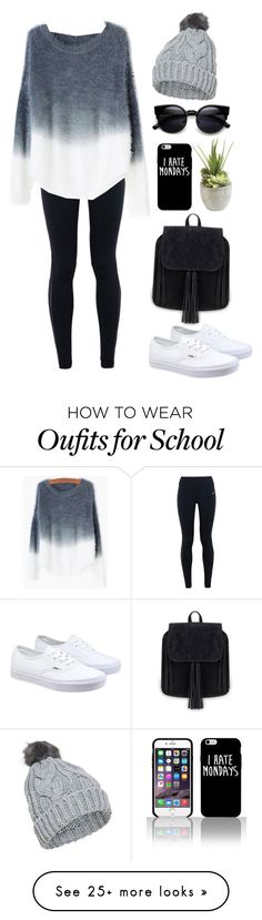 "➡️school sucks⬅️" by sweethazeleyes on Polyvore featuring NIKE, Vans, Ethan Allen, women's clothing, women's fashion, women, female, woman, misses and juniors Women Nike, Trainers, Sneakers, Cool Outfits, Outfit Accessories, Everyday Outfits