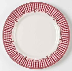 Plaid, Vintage China, Red Dinner Plates, China Dishes, Plates, White Dishes, China Patterns, China Sets, Rooster Plates