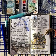 Travelogue Italy. Urban Sketches and Travel Journals on Moleskine. By dessinauteur. Croquis, Urban, Art Sketchbook, Travel Sketchbook, Travel Sketches, Urban Sketching, Sketchbook Inspiration, Sketch Book