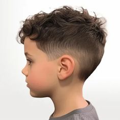 Faded Sides with a Wavy Top Cool Haircuts For Boys, Boys Haircuts Curly Hair, Boys Curly Haircuts, Cool Boys Haircuts