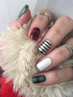 She’s a Trooper, Over the Moon, Beijing Beauty, Plaid About You, Silver Lust, Between the Lines,   Swiss and Tell, Color Street, Mixed Mani, Nail Art, Plaid Nails, DIY Nails, Striped Nails, Glitter Nails, Green Nails, Red Nails, White Nails, Silver Nails Beijing, Plaid