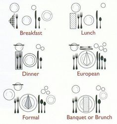 the table is set with different types of utensils
