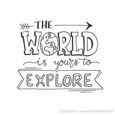 Le monde est à vous d'explorer., #explorer #monde Doodles, Hand Lettering, Handlettering Quotes, Handlettering, Word Doodles, Calligraphy Quotes, Hand Lettering Quotes, Doodle Quotes, Lettering Quotes