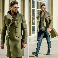 Men Casual, Menswear, Men's Trench Coat, Mens Clothing Styles, Mens Coats, Mens Casual Outfits, Men Winter