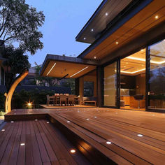 36 Outdoor Decks Illuminated with Integrated Lighting Configurations