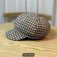Khaki Newspaper Style Fabric Hat One Size New Hats, Vintage, Newsboy Cap, Caps Hats, Beret Hat, Tie Dye Hat, Tan Straw Hat, Fitted Hats, Houndstooth Pattern