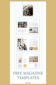 Free magazine templates and publishing resources, turn your blog into a magazine, convert content from Instagram, Adobe Indesign magazine templates