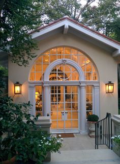 A Tale of Two Orangeries - Private Newport Architecture, Garages, Gardening, Newport, Exterior, House Styles, House Exterior, House Layouts, Arched Windows