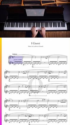 I Giorni by Ludovico Einaudi - Piano Sheet Music Videos, Video, To Play, Key, For Free, Musique, Musik, Album, Libros