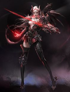 Demons, Female Character Concept, Fantasy Female Warrior, Battle Mage, Fantasy Warrior, Dark Creatures, Character Design Inspiration