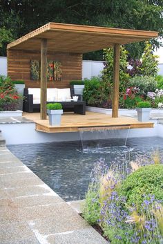 54 Cool and relaxing outdoor living spaces to welcome summer Outdoor Pool, Backyard Pool, Outdoor Pool Area, Pool Designs, Garden Pool