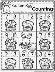 an easter themed counting game for kids