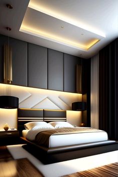 Lexica - Bedroom, beige, modern, white, wood, interior, design