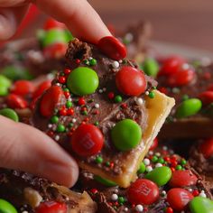 The addiction is so real. Get the recipe at Delish.com. #delish #easy #recipe #holiday #toffee #saltine #chocolate #m&ms #spinkles #christmas #crackcandy #candy #dessert #nobake Fudge, Christmas Candy Recipes, Candy Recipes, Christmas Snacks