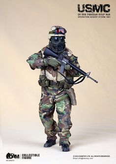 onesixthscalepictures: DAM Toys USMC in the Persian Gulf War - Operation Desert Storm 1991 : Latest product news for 1/6 scale figures (12 i... Miniature, Action, Military Action Figures, Military Figures, Armed Forces, Tactical Armor, Military Soldiers