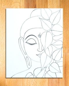 Mandalas, Crafts, Buddha Art Drawing, Buddha Drawing, Buddha Art, Buddha Painting Canvas, Indian Art Paintings, Buddha Buddha