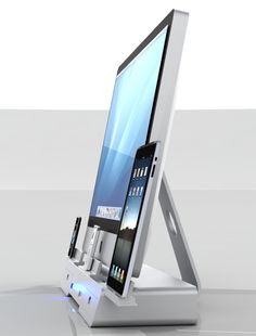 Charge while you learn!.  The Docking and Storage Base for iMac, iPod, iPhone & iPad by Yaser Alhamyari » Yanko Design Software, Technology, Electronics Gadgets, Cool Technology