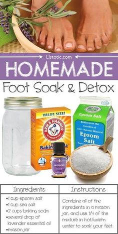 Cleanser, Bath Detox, Detox Soak, Foot Soak Recipe, Homemade Detox, Foot Detox Soak, Homemade Foot Soaks, Baking Soda Shampoo