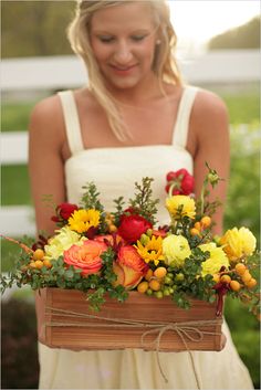 flower box arrangement Flowers Bouquet, Wedding Decorations Centerpieces, Wedding Themes Rustic, Beautiful Flower Arrangements