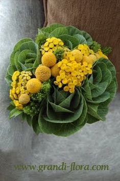 Kale and Billy Button bouquet Kale, Vegetable Bouquet, Green Bouquet, Ornamental Cabbage, Green Bouquets