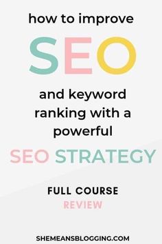 a white background with the words how to improve seo and keyword ranking with a powerful