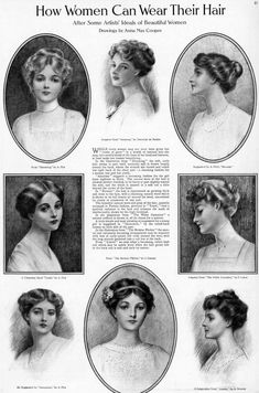 Pretty vintage hairstyles for women from the 1910s - Click Americana