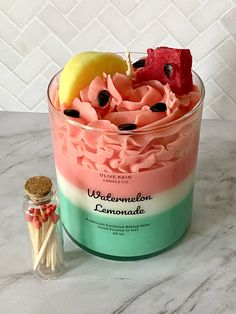Floral, Watermelon Candle, Summer Candles, Fruit Candles
