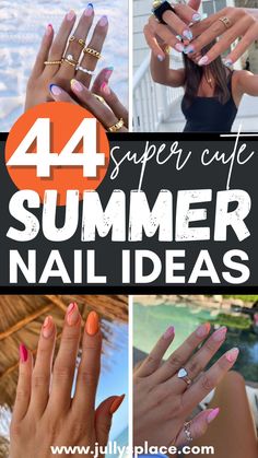 summer nails, summer nail ideas, summer nail designs, art summer nails, short summer nails