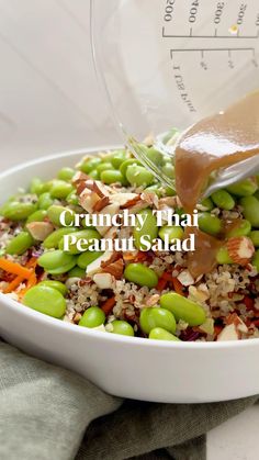Avocado, Healthy Recipes, Quinoa, Snacks, Lunches, Thai Peanut Salad, Chickpea Salad, Peanut Salad, Vegetable Salad