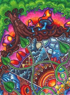 Mandalas, Psychedelic Art, Art, Psychedelic, Colorful Drawings, Trippy Painting, Art Journal Pages, Artwork, Trippy Art Psychedelic