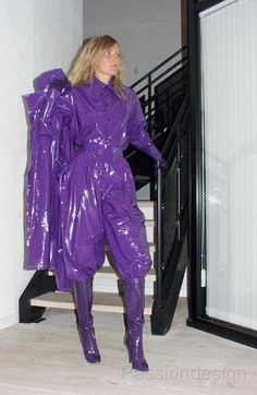 purple vinyl13 Vinyl Raincoat, Pvc Raincoat, Raincoat, Rain Wear, Raincoats For Women