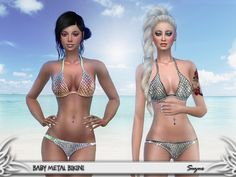 Nice! I love the colors of this bikini by Suzue! She has a bunch of other items you NEED to see! Bikinis, Sims 4 Custom Content, Sims 4 Cas Mods, Sims 4 Cas