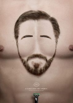 Print ad: The Art of Shaving: The Art of Shaving Grooming Campaign - Bearded Chest #print Graphic Design, Commercial, The Art Of Shaving, Beard, Mustache, Print Advertising, Hair Advertising, Shaving & Grooming