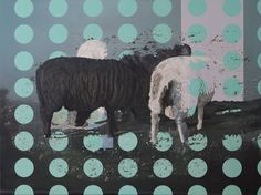 Saatchi Art Artist Matthias Pilsl; Painting, “Ohne Titel (Sheep)” #art 2d, Historical Landscape