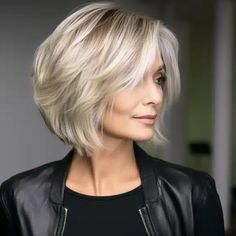 35 Easy Wash and Wear Haircuts for Women Over 60 Bob Haircut With Bangs, Long Pixie Cut With Bangs, Medium Length Bobs, Short Hair Cuts For Women, Layered Bob Haircuts, Hair Styles For Women Over 50