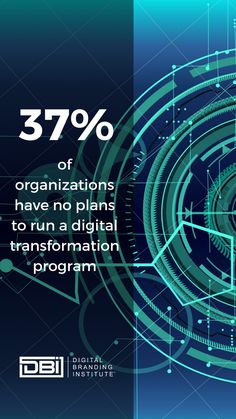 Did you know? 37% of organizations have no plans to run a digital transformation program. Marketing Strategies, Organizations
