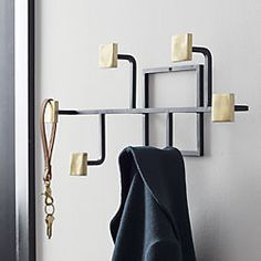 CB2 $75 rise and fall coat rack Metal, Rack, Rug Pad, Entryway Storage, Online Furniture, Front Room, Modern Wall, Modern Wall Decor, Standing Coat Rack
