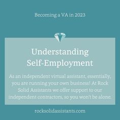 understanding self employment Independent Contractor, Virtual Assistant Services, Self Employment, Employment, Employee, Need To Know, Guidance