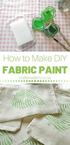 How to make Brilliant DIY Fabric Paint at Home • Craft Invaders Crafts, Tie Dye, Patchwork, Fabric Paint Diy, Fabric Stamping Diy, Fabric Stamping, How To Paint Fabric