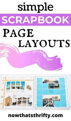 the simple scrapbook page layouts with text overlay