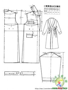 an image of a women's robe sewing pattern
