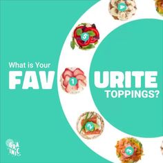 what is your fav utite toppings? infographical image with text